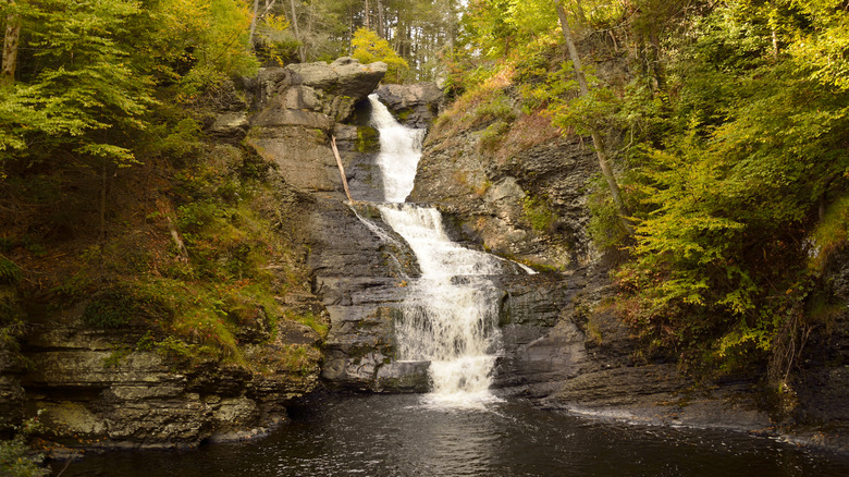 Raymondskill Falls and its cascading tiers