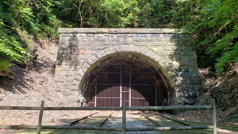 Abandoned railroad tunnel in Saltsburg, PA