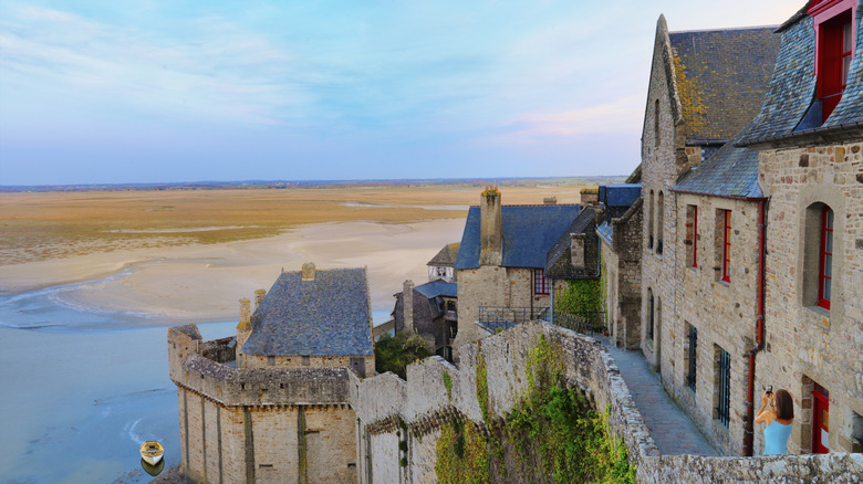 A view of the horizon from a tower at Mont St. Michel