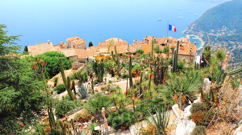 The town of Èze, France, overlooking the Mediterranean