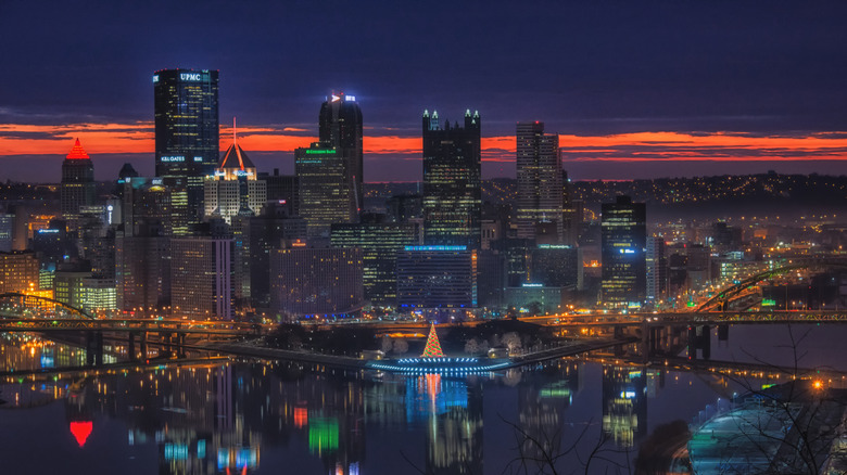 West End Overlook at night