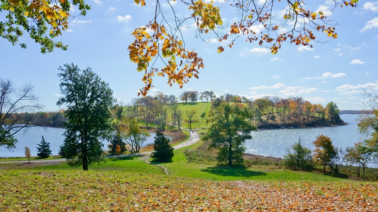 Landscape of World's End in the fall