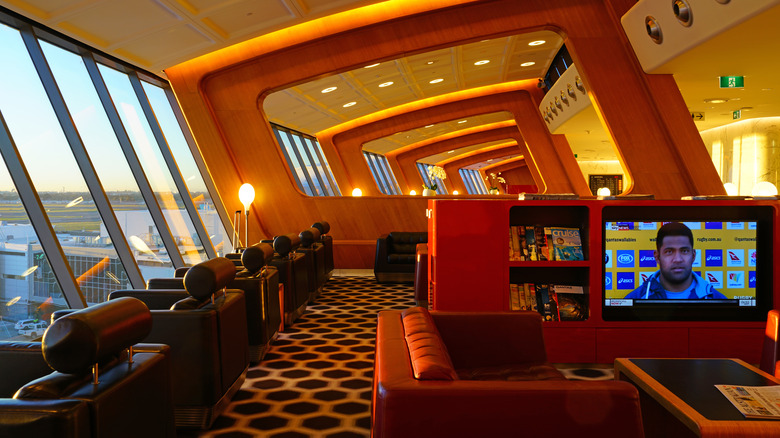 The Qantas First Class Loung at Sydney Airport