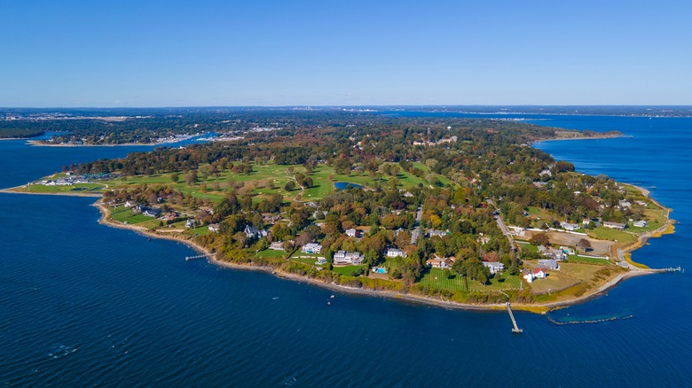 Warwick Rhode Island aerial water peninsula