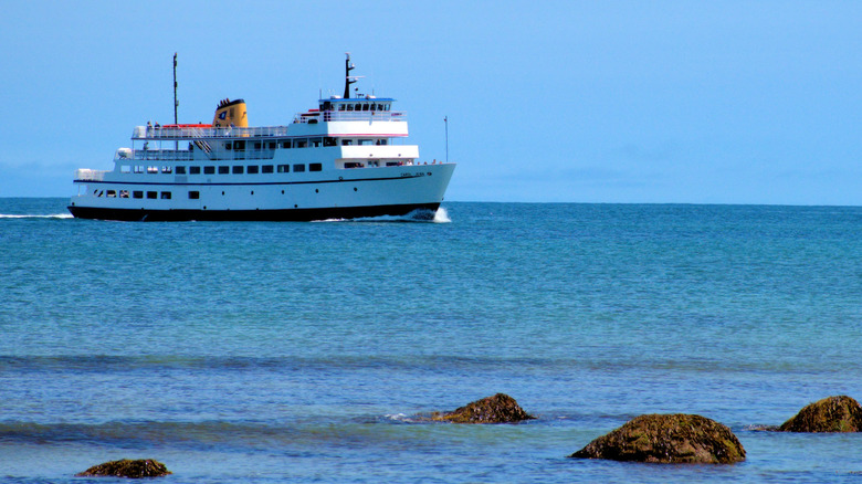 The Block Island Ferry arrives on New Shoreham