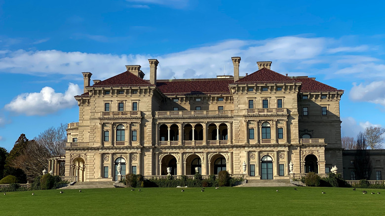 Exterior facade of The Breakers in Newport