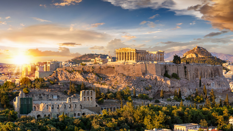 The Acropolis in Athens.