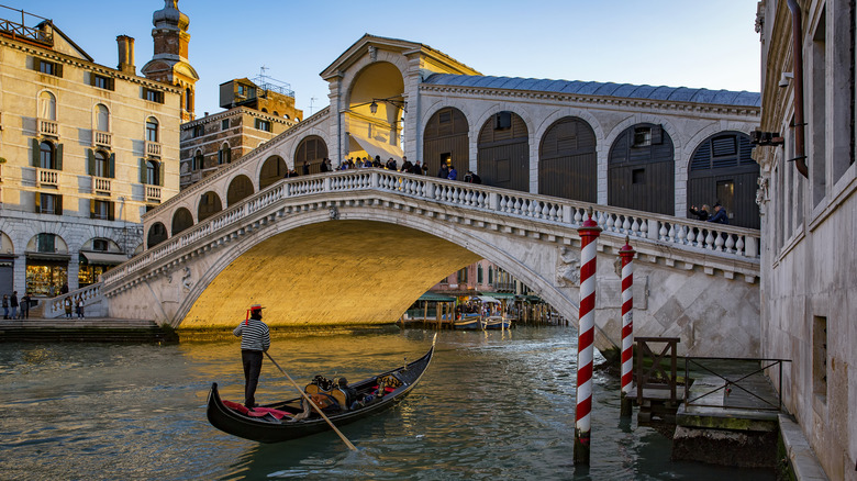 A gondola in Venice, Italy.