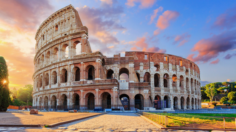 The Colosseum in Rome, Italy.