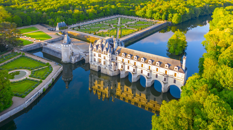 View of Chenonceau Castle in France