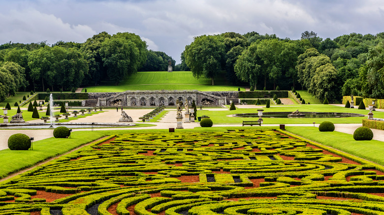 The gardens at Château de Vaux-le-Vicomte, designed by André le Nôtre