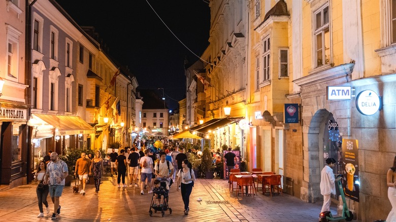 Bratislava old town night