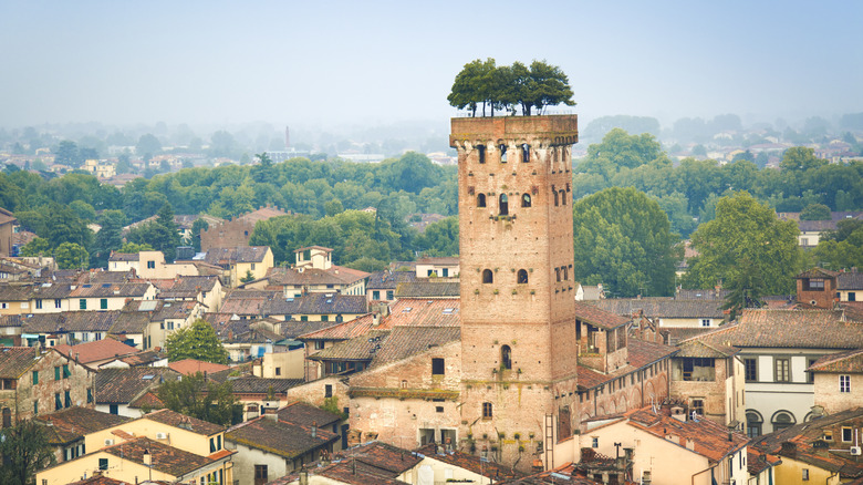 Tower with trees on top, Italy