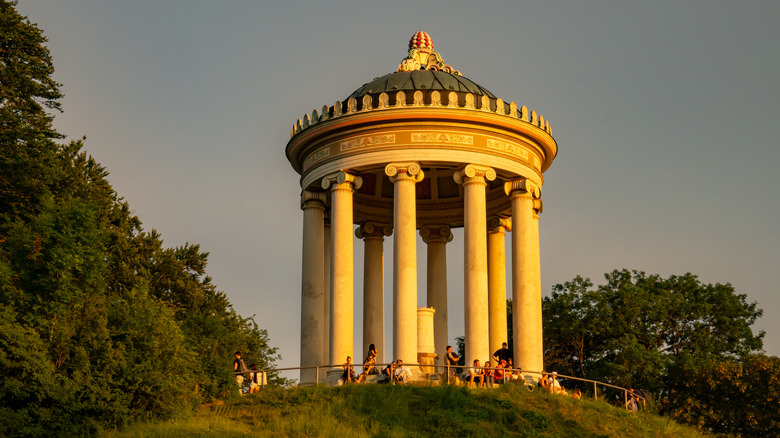 A circular temple structure