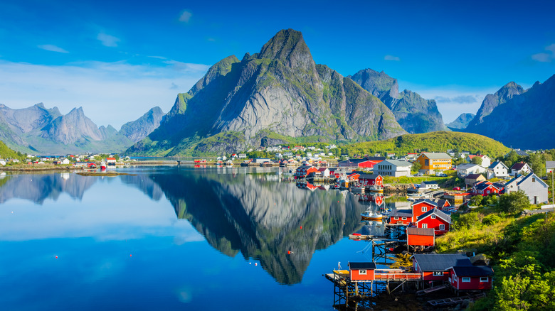 Village in Lofoten Islands, Norway