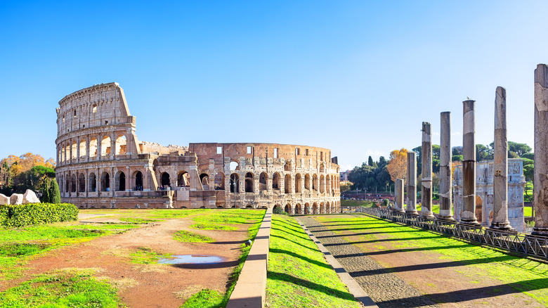 The Roman Colosseum and Forum