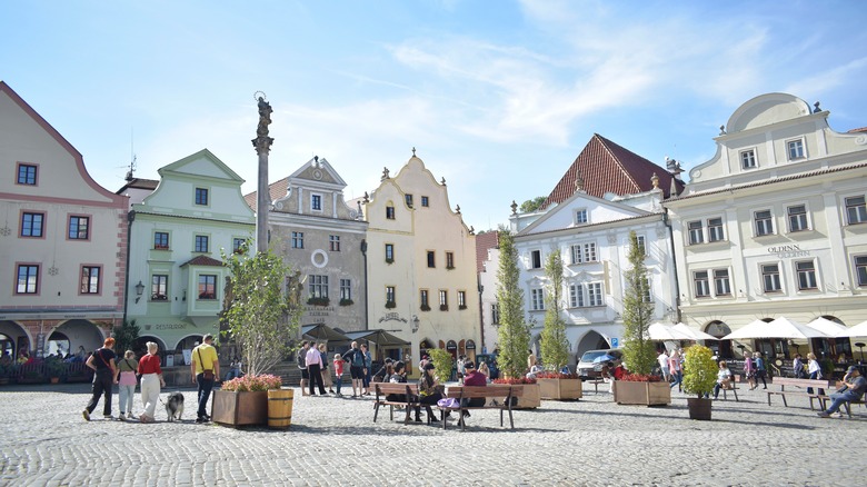 Town square of Cesky Krumlov