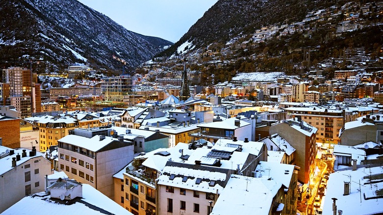 Andorra la Vella early evening valley