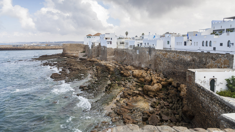 White town of Asilah on the coast of Morocco