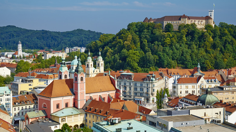 View of the center of Ljubljana