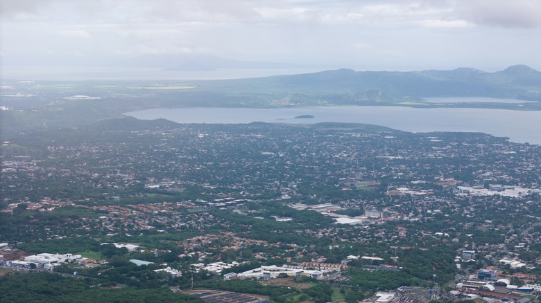 The city of Managua, Nicaragua, from above