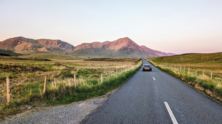 Person driving on the left in Galway, Ireland