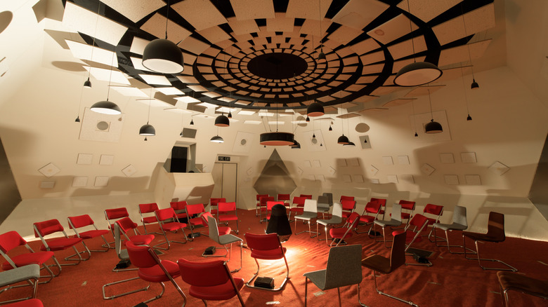 Funky interior of Audium theater in San Francisco