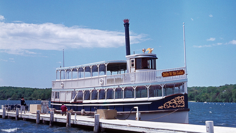 The historic Chautauqua Belle steamboat on the Chautauqua Lake