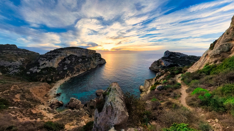 Bay of Cagliari in Sardinia, Italy