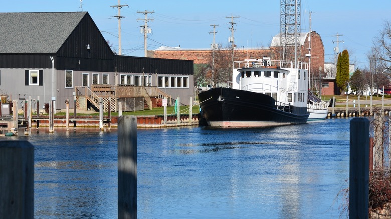 boat on the Cheboygan River