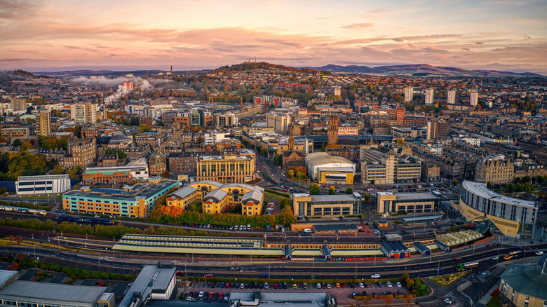 Aerial view of Dundee, Scotland