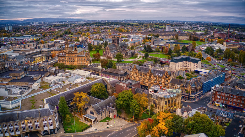 Aerial view of Glasgow