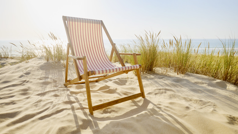 A chair on the beach