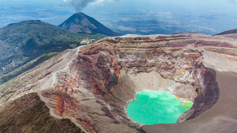 Crater lake of Santa Ana volcano in El Salvador