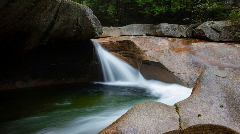 waterfall, Franconia Notch State Park