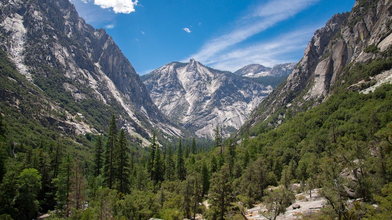 Mountains and meadows in Kings Canyon National Park, California