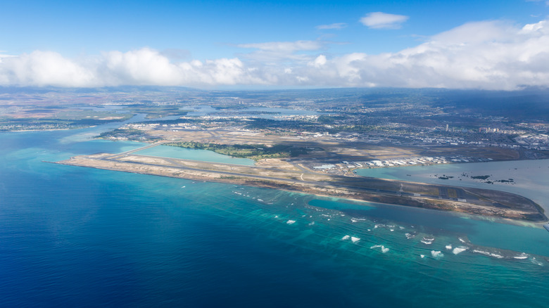 Aerial view of the Honolulu airport