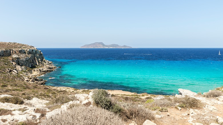 Favignana's Cala Rossa beach