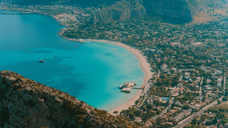 The beach at Mondello, Sicily