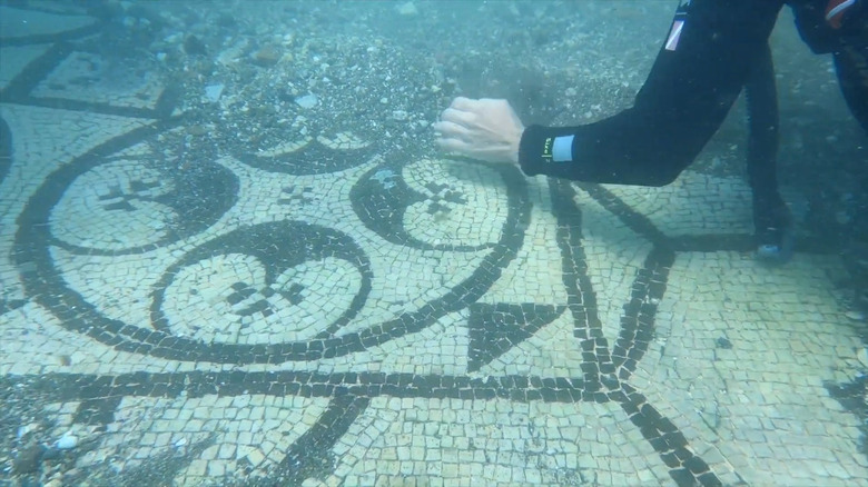 Underwater mosaic in Baia, Italy