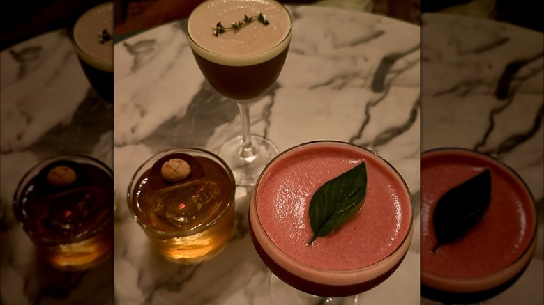 Brandy-based cocktails at Bar Phoenīx