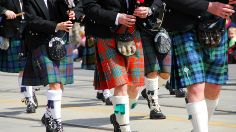 Scottish Gathering and Highland Games bagpipers