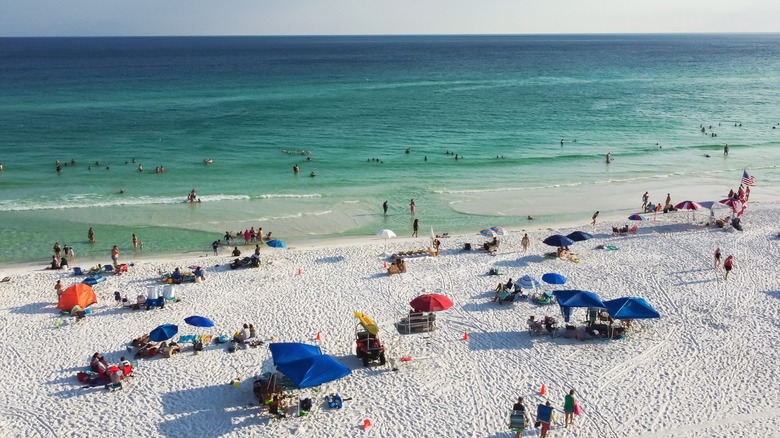 An overview of South Walton on the beach