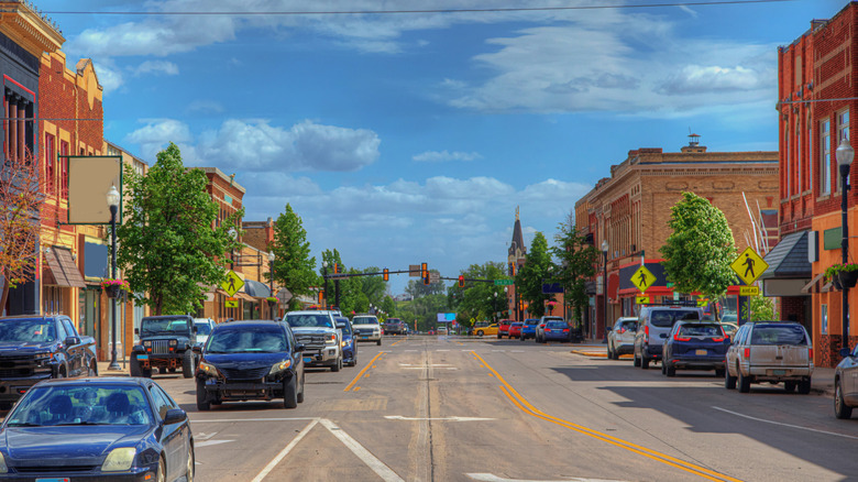 First Avenue in downtown Jamestown, North Dakota