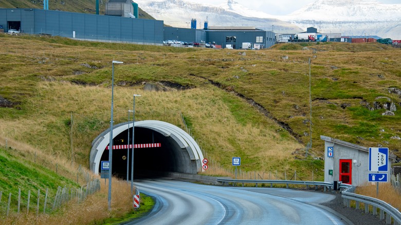 Entrance of the Eysturoy Tunnel