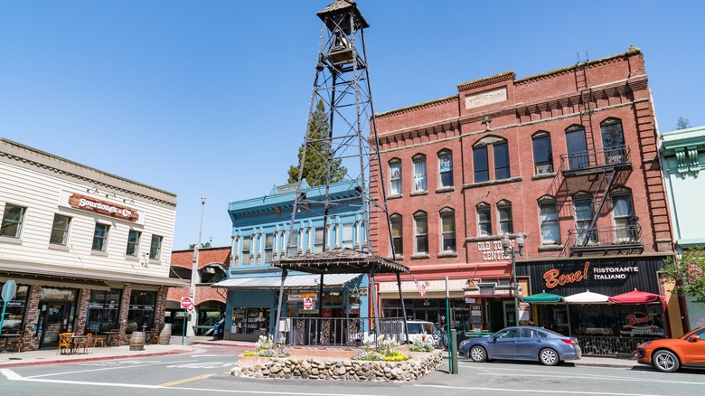 The old town center of Placerville, California