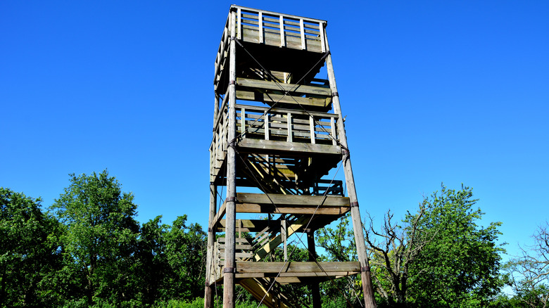 The observation tower at Lapham Peak