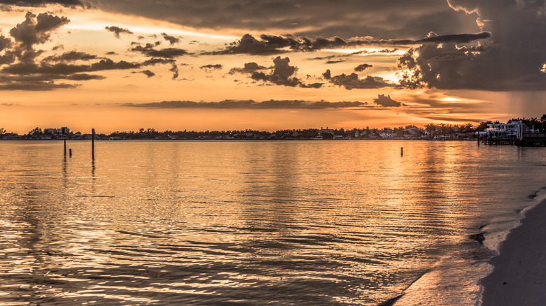 Yacht Club Public Beach during sunset