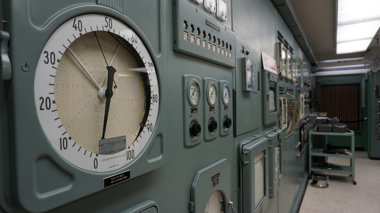 Vintage equipment inside Hanford B Reactor