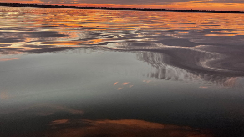 Sunset along the water at White Lake, NC